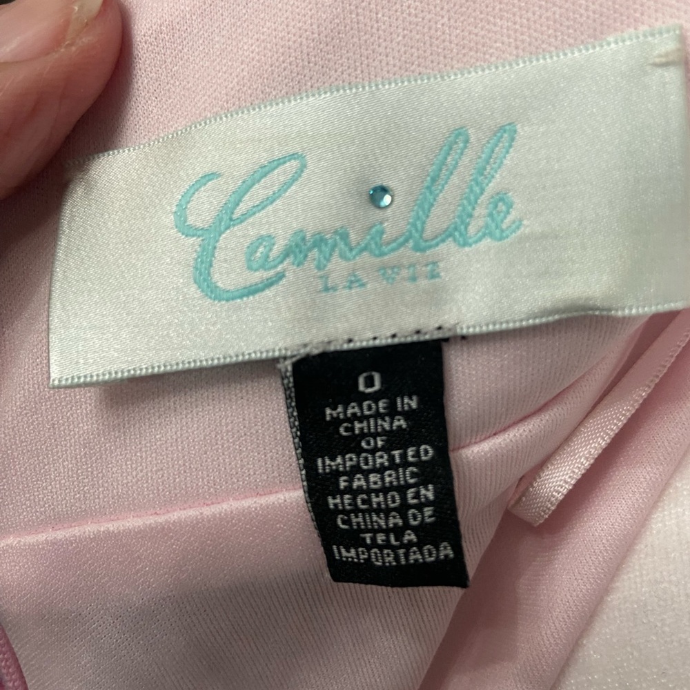 Gorgeous CAMILLE Pink Sequin Gown Sz0 Backless Prom Formal New Years Holiday - Picture 7 of 17